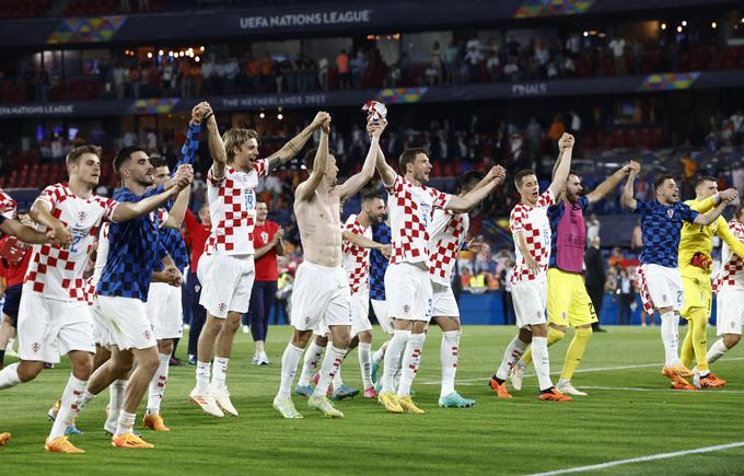 Hrvaška bo tekmeca v finalu izvedela v četrtek zvečer, ko se bosta pomerili Španija in Italija. | Foto: Reuters