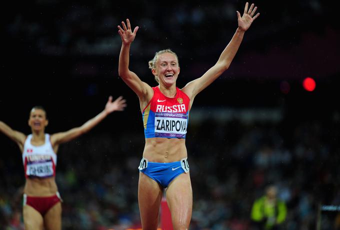 Brez olimpijske medalje iz Londona je ostala tudi Rusinja Julija Zaripova, zmagovalka teka na 3000 metrov v zaprekami. V londonskem vzorcu so po vnovičnem testiranju odkrili sledi prepovedanega dehidroklormethiltestosterona. | Foto: Getty Images