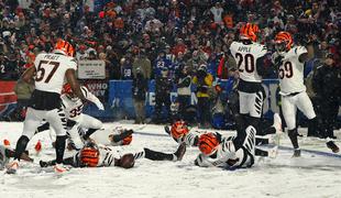 Cincinnati Bengals v snežnem metežu izločil Buffalo, 49ers v drugi zaporedni konferenčni finale