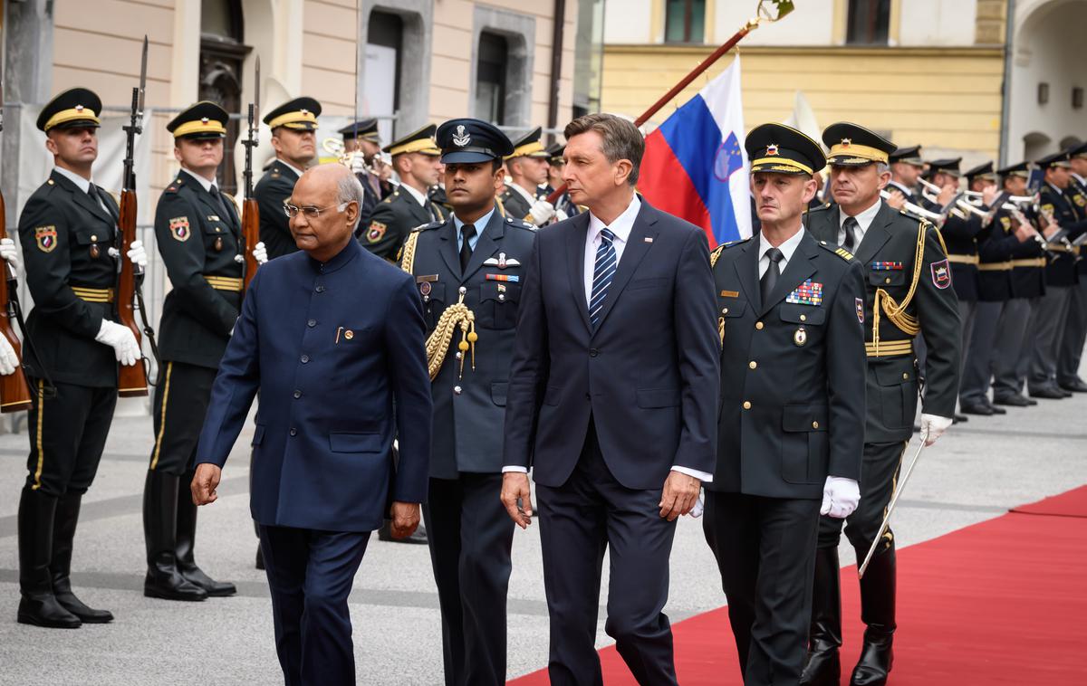 Borut Pahor Indijski predsednik | Indijskega predsednika Rama Natha Kovinda je v Slovenijo povabil predsednik države Borut Pahor.  | Foto STA