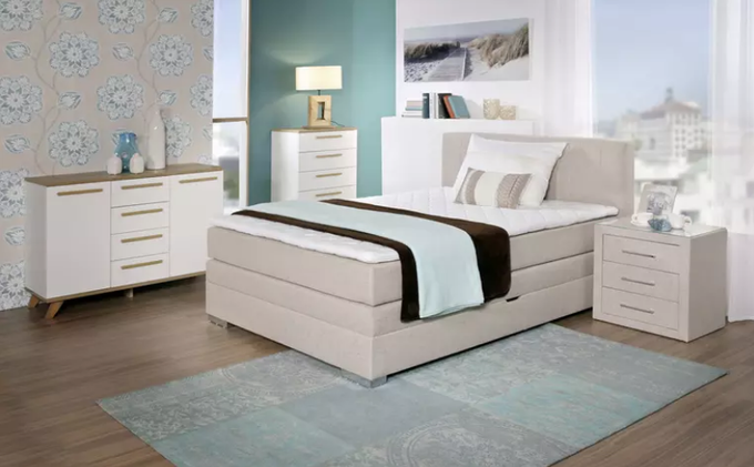 Boxspring postelja s svojim modernim, zanimivim in dovršenim dizajnom očara že na prvi pogled. | Foto: 