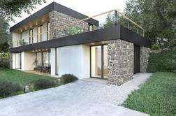 Sodobna hiša v Ajdovščini, ki jo za svojo družino načrtuje arhitektka #foto