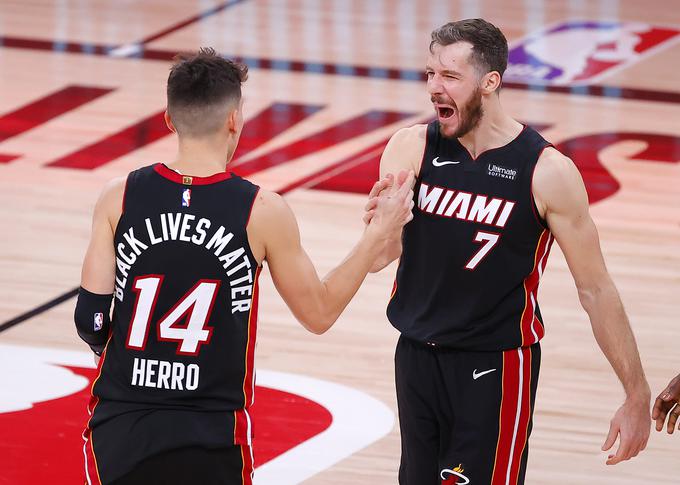 Tyler Herro in Goran Dragić sta Miami popeljala do tretje zmage v seriji. | Foto: Getty Images