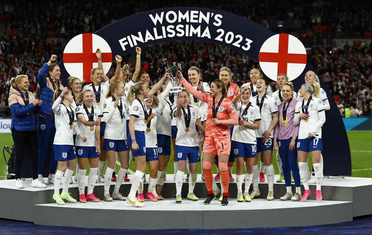 Finalissima 2023, Anglija | Ženska nogometna reprezentanca Anglije je zmagovalka prve izvedbe tekmovanja Finalissima. | Foto Reuters