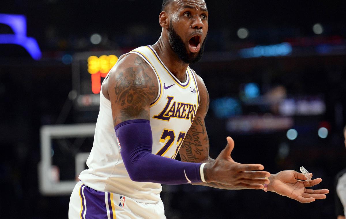 LeBron James | LeBron James in ekipa Los Angeles Lakers sta se pomerila s Torontom, vodilnim moštvom vzhodne konference.  | Foto Reuters