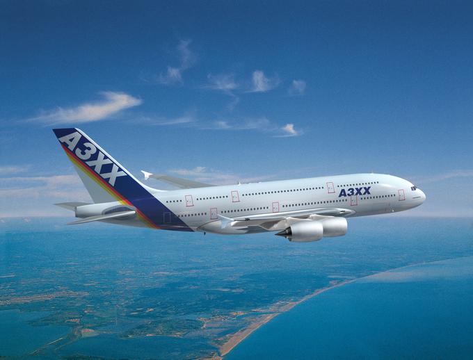 Airbus je prihod največjega potniškega letala na svetu napovedal s prototipom A3XX. | Foto: Airbus