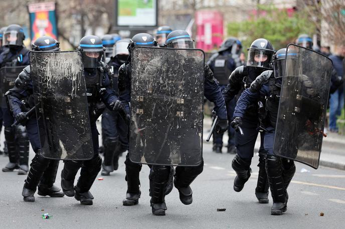 Francija protesti | Francoska policija je imela tudi danes polne roke dela s protestniki. | Foto Guliverimage