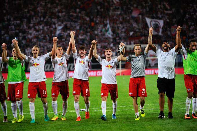 Nogometaši Red Bull Leipziga so navduševali iz kroga v krog. | Foto: Reuters