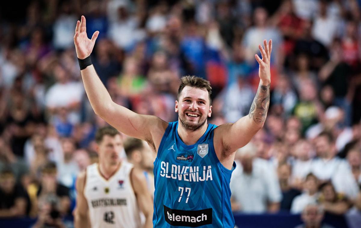 Slovenija : Nemčija slovenska košarkarska reprezentanca Eurobasket 2022 Luka Dončić | Luka Dončić se je ustavil pri 36 točkah in desetih skokih. | Foto FIBA