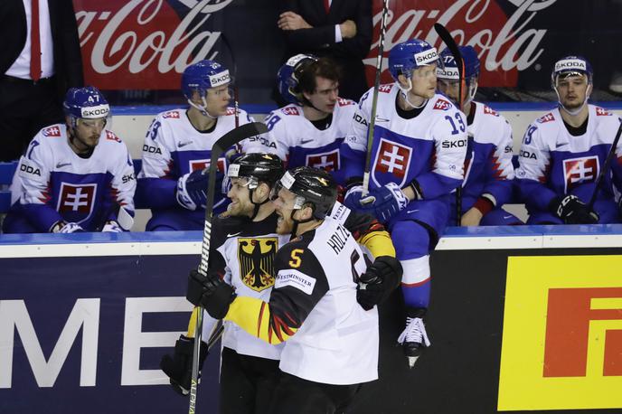 Slovaška Nemčija SP v hokeju 2019 | Nemci so v zadnji minuti razžalostili Slovake, ki so še drugič zapored v izdihljajih ostali brez zmage in točk. | Foto Reuters