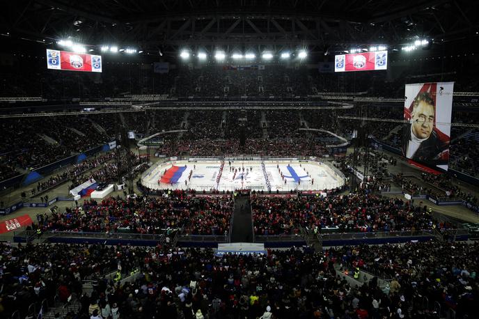 St. Peterburg Rusija vs Finska | Na štadionu nogometnega kluba Zenit v St. Peterburgu je padel ruski hokejski rekord. | Foto Reuters