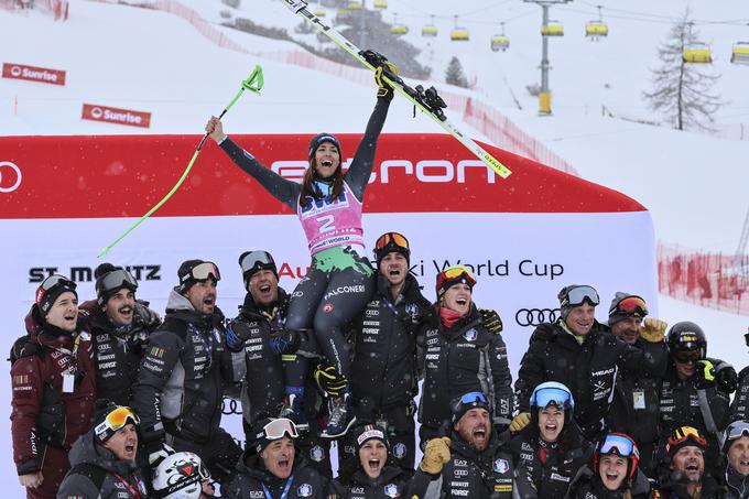 Elena Curtoni je zmagovalka sprinterskega smuka v St. Moritzu. | Foto: Guliverimage/Vladimir Fedorenko