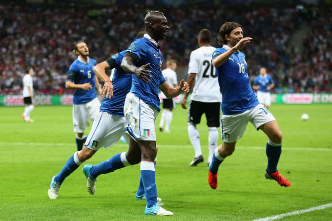 Mario Balotelli je bil veliki junak italijanske polfinale zmage nad Nemčijo na EP pred štirimi leti. | Foto: Guliverimage/Getty Images