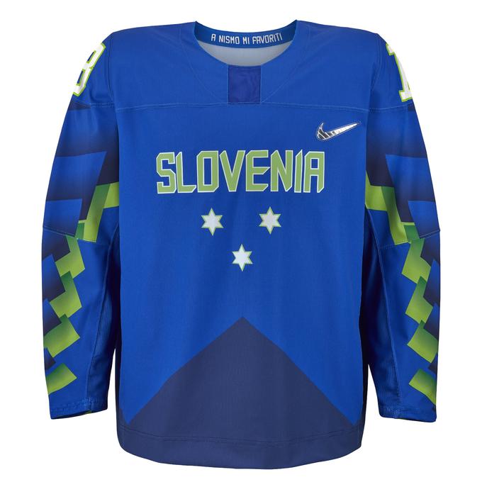 Dres, ki ga bodo slovenski hokejisti nosili na olimpijskih igrah v Pjongčangu. | Foto: Hokejska zveza Slovenije