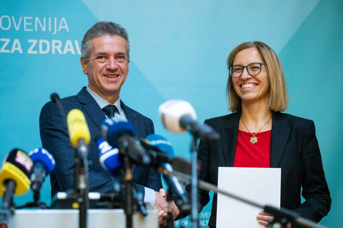 Robert Golob in Valentina Prevolnik Rupel | Nova ministrica si je že izbrala tudi ožjo ekipo sodelavcev.  | Foto STA