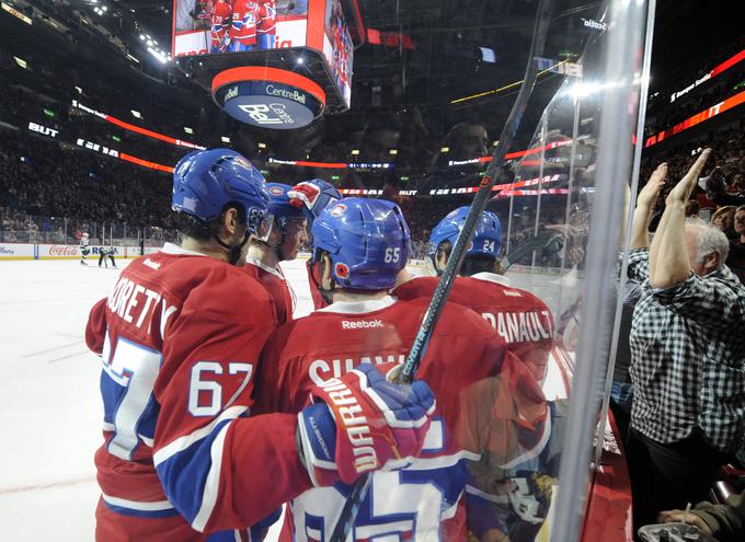 Montreal Canadiens so na dozdajšnjih 15 tekmah zmagali 13-krat. Njihova zadnja žrtev je bil Detroit. Na domačem terenu v tej sezoni še ne poznajo poraza. | Foto: Reuters