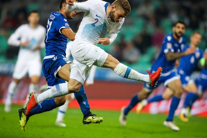 V 83. minuti je poskrbel za zgodovinsko prvo točko Slovenije v novem tekmovanju. | Foto: Morgan Kristan / Sportida