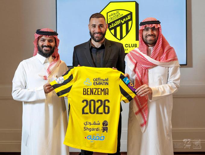 Karim Benzema je z Al Ittihadom sklenil sodelovanje do leta 2026. | Foto: Reuters