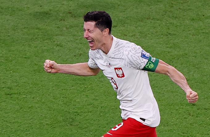 Robert Lewandowski je dosegel svoj prvi gol na svetovnih prvenstvih. | Foto: Reuters