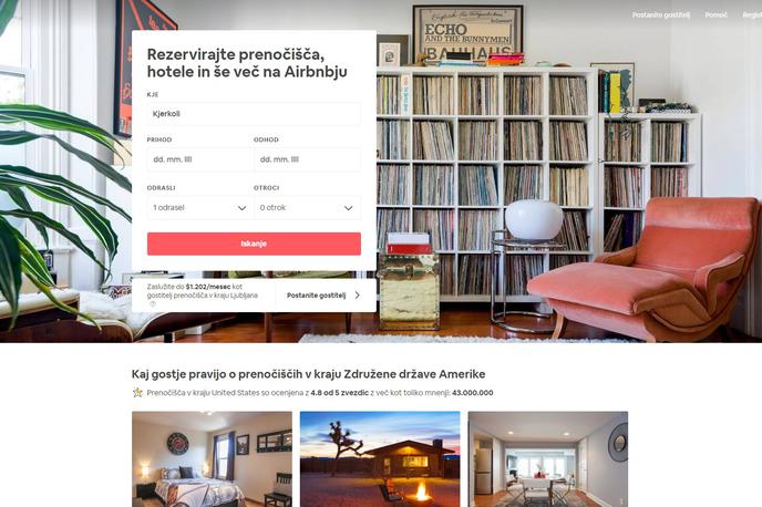 Airbnb slovenščina | Foto zajem zaslona