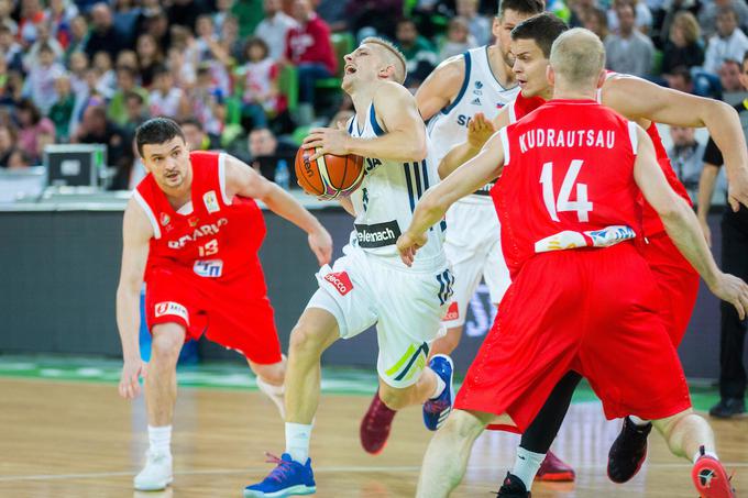 Slovenija je v prvem Fibinem oknu premagala Belorusijo in izgubila proti Španiji. | Foto: Žiga Zupan/Sportida