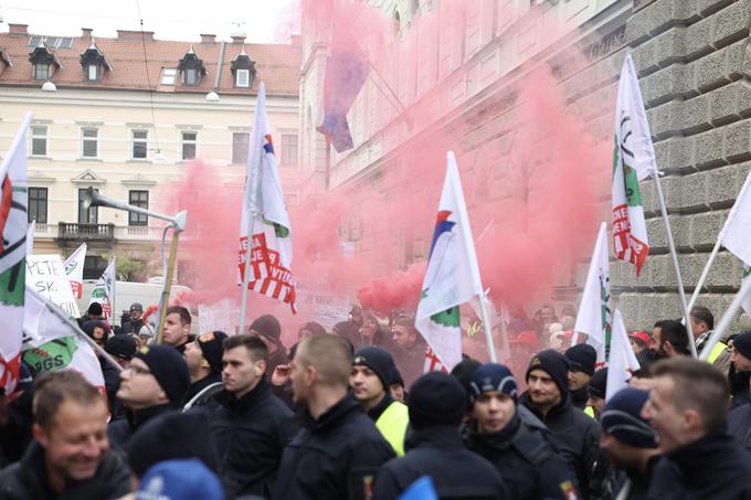 S protesta sindikatov javnega sektorja 7. decembra lani. | Foto: Ana Kovač
