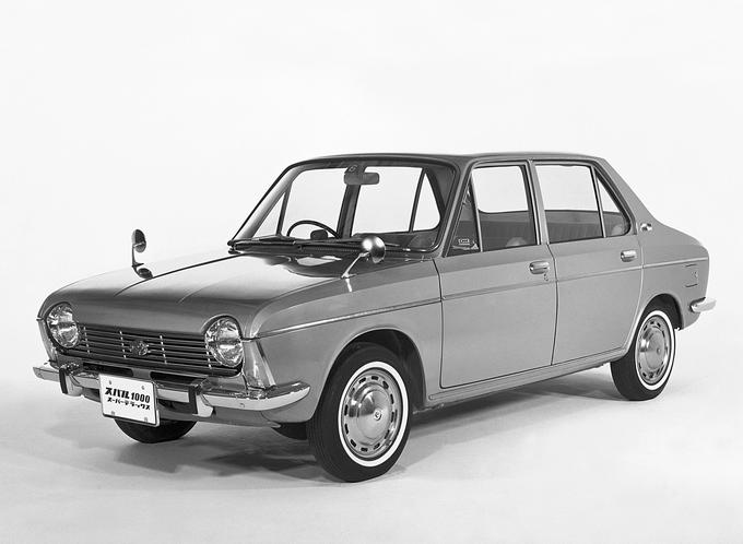 Subaru 1000: prvi družinski subaru, prvi subaru s prednjim pogonom in prvi subaru z bokserskim motorjem. Letnik 1966. Foto: favcars.com | Foto: Subaru
