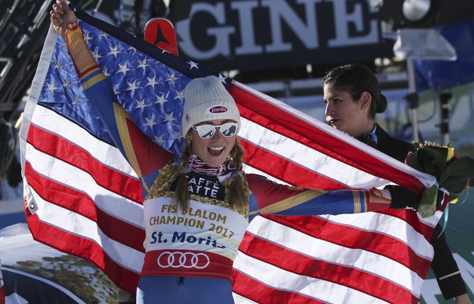 Mikaela Shiffrin je osvojila tretji naslov slalomske svetovne prvakinje v nizu. | Foto: Reuters