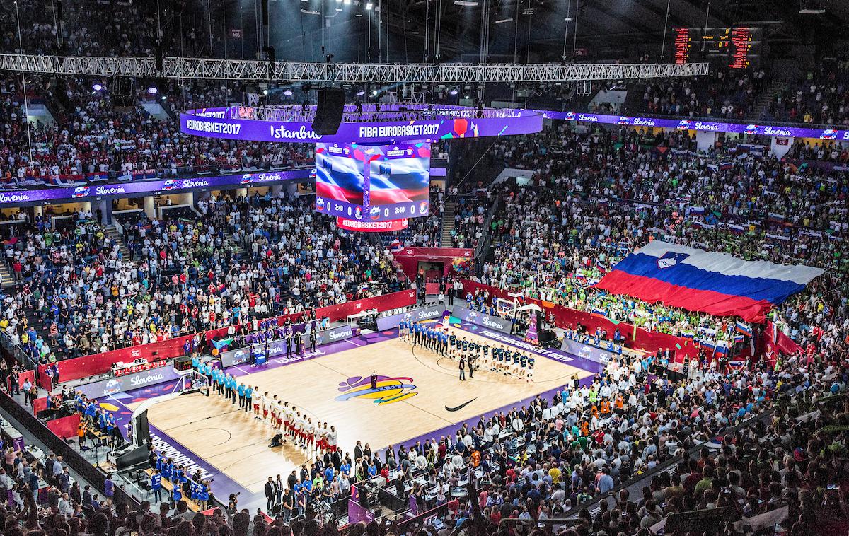 EuroBasket2017 | Pogled na prizorišče evropskega prvenstva 2017, ko so Slovenci postali prvaki. Leta 2025 se bodo za odličja pomerili v Latviji. | Foto Vid Ponikvar