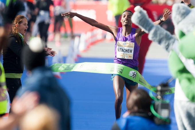 Rekord ljubljanskega maratona je v lasti Etiopijca Limeniha Getachewa (2;08:19).  | Foto: Urban Urbanc/Sportida