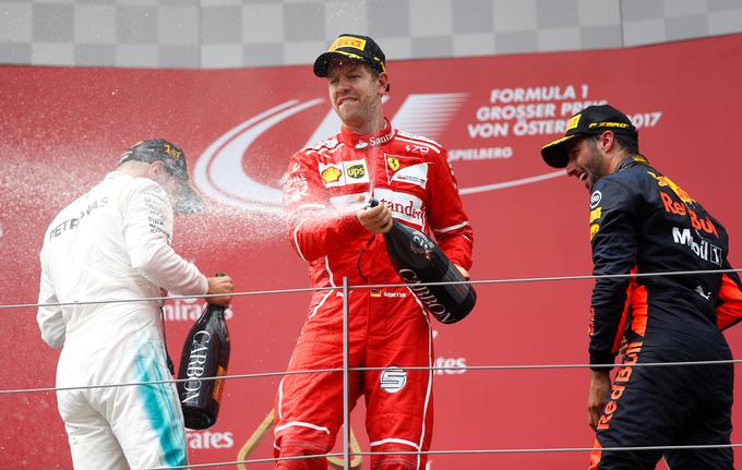 Za drugim mestom je bil zadovoljen tudi vodilni v skupnem seštevku Sebastian Vettel. | Foto: Reuters