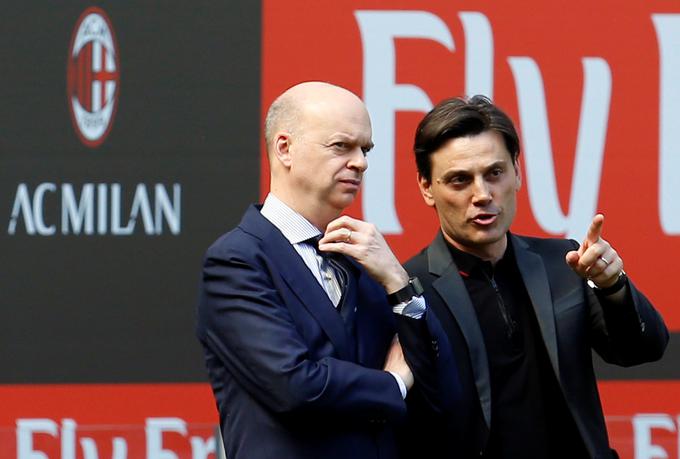 Direktor AC Milana Marco Fassone in trener Vicenzo Montella gradita povsem novo ekipo. A to ni vedno dobro, vprašanje je, kako se bodo vsi novinci ujeli in prilagodili novemu okolju. | Foto: Reuters