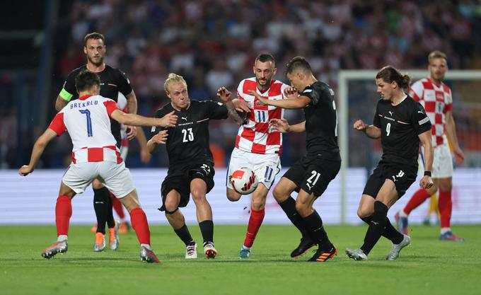 Avstrijci so s 3:0 odpihnili Hrvate. | Foto: Reuters