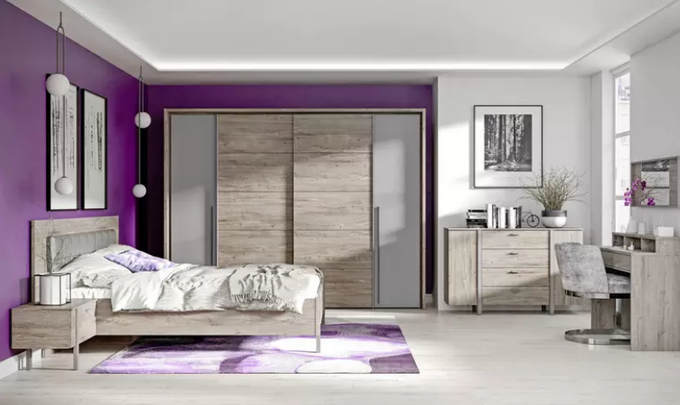 Namesto postelje boxspring se lahko odločite tudi za kombinacijo lesa in oblazinjenja. Dovršeni in moderni dizajni naredijo spalnico posebno in atraktivno.  | Foto: 