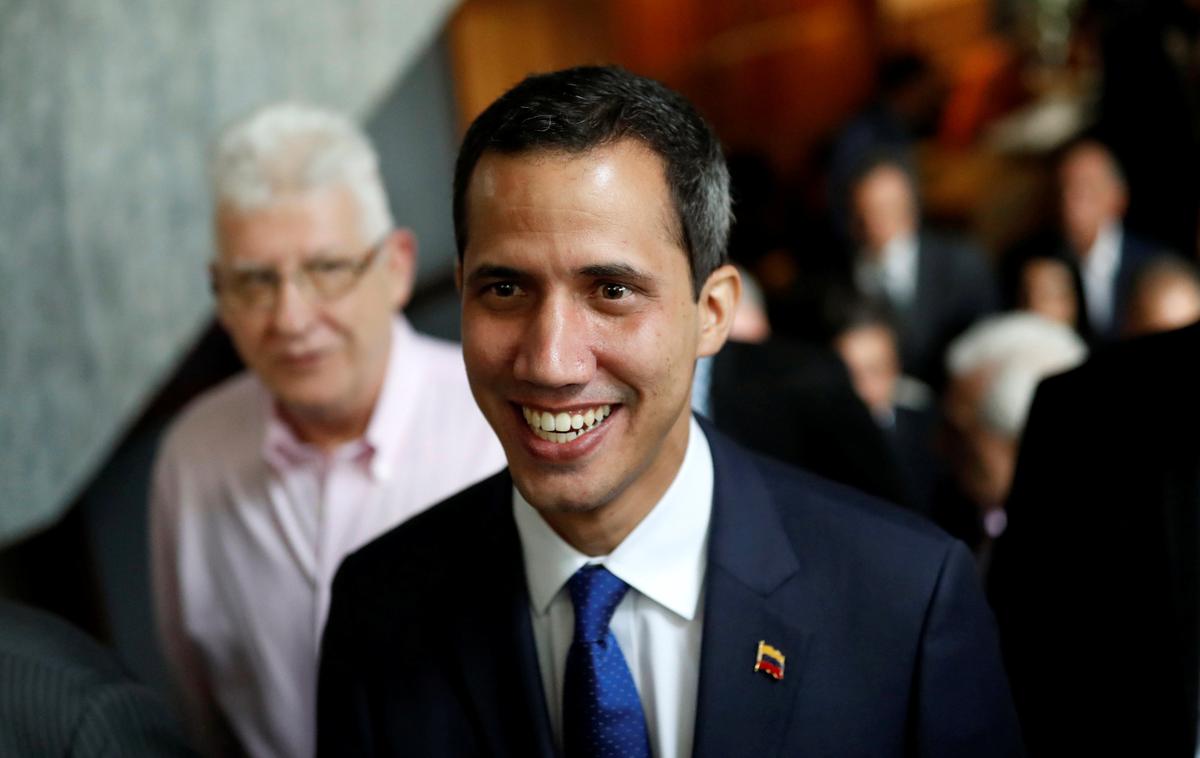 Juan Guaido | Slovenska vlada je v četrtek Guaidoja "prepoznala" za začasnega predsednika Venezuele z izključnim namenom, da razpiše predčasne volitve. | Foto Reuters