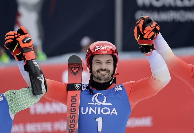 Švicar Loic Meillard je dobro formo na koncu sezone kronal z drugo veleslalomsko zmago. | Foto: Reuters
