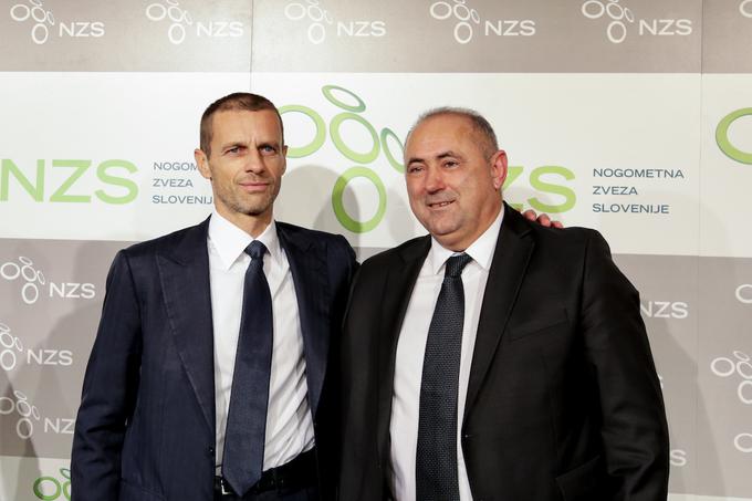 Čeferin v družbi novega predsednika NZS | Foto: Matic Klanšek Velej/Sportida
