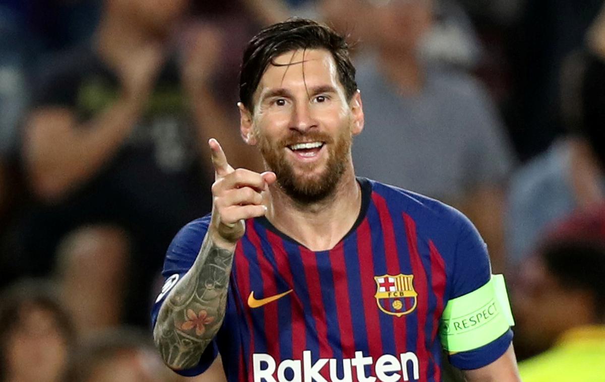 Lionel Messi Barcelona PSV | Lionel Messi je v torek zvečer premikal mejnike v ligi prvakov. | Foto Reuters