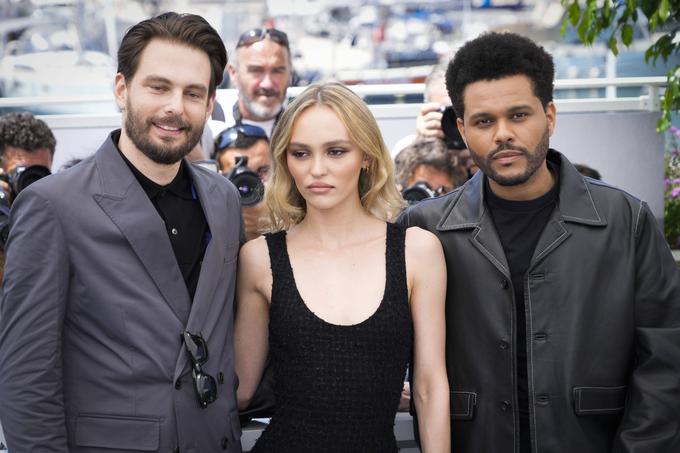 Sam Levinson, Lily-Rose Depp in The Weeknd na filmskem festivalu v Cannesu | Foto: AP / Guliverimage