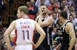 Vujošević obtožil Blažiča, da je namerno poškodoval košarkarja Partizana
