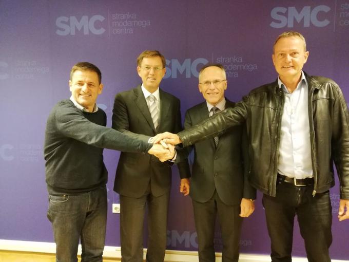 Na fotografiji od leve proti desni: Andrej Klemenc, Miro Cerar, Jože Artnak in Dragan Matić. | Foto: SMC