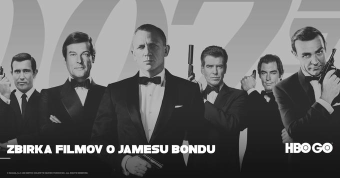 James Bond, junak knjig, ki jih je napisal Ian Fleming, se je filmskemu občinstvu prvič predstavil leta 1962 v vohunskem filmu Dr. No s kultnim obrazom Seana Conneryja. Pozneje so slovitega vohuna upodobili še George Lazenby, Roger Moore, Timothy Dalton, Pierce Brosnan, Daniel Craig, do danes pa smo si lahko ogledali kar 24 filmov o tem kultnem filmskem junaku. • Vsi filmi so že na voljo na HBO OD/GO, v prihodnjih mesecih pa jih bodo predajali tudi na programih HBO in Cinemax. | Foto: 