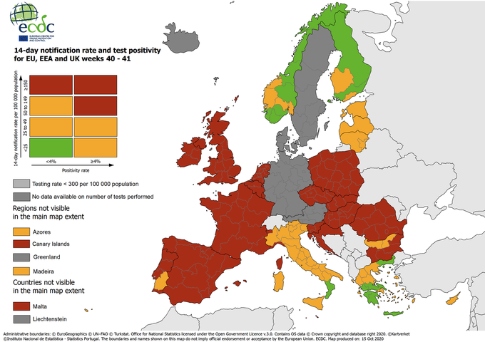 zemljevid | Foto: ecdc.europa.eu
