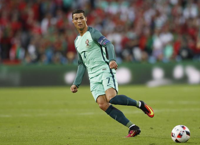 Koliko bo letos zaslužil kapetan portugalske nogometne reprezentance Cristiano Ronaldo? Na Forbesu pravijo, da 75 milijonov evrov. | Foto: Reuters