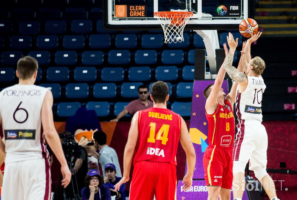 Latvija Črna gora Eurobasket osmina finala