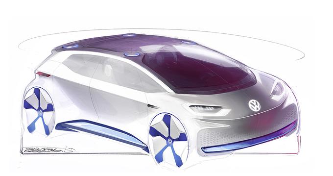 Pri Volkswagnu so že spomladi na avtomobilskem salonu v Ženevi govorili predvsem o elektriki in digitalizaciji avtomobilov, v Pariz bodo pripeljali tudi študijo novega električnega avtomobila za leto 2018. | Foto: Volkswagen