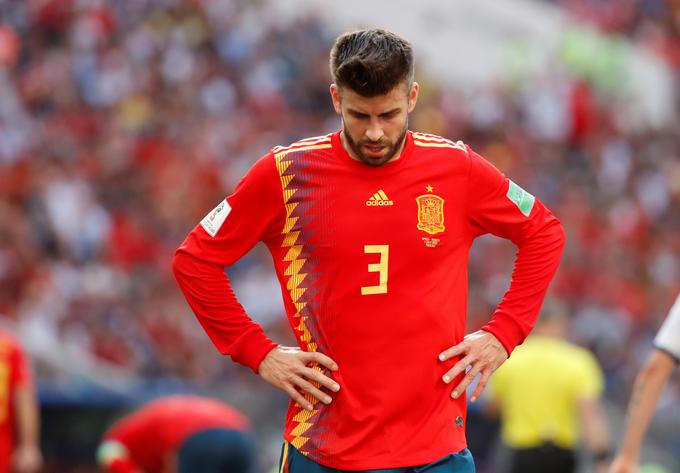 Tudi Gerard Pique je za vselej slekel španski dres. | Foto: Reuters