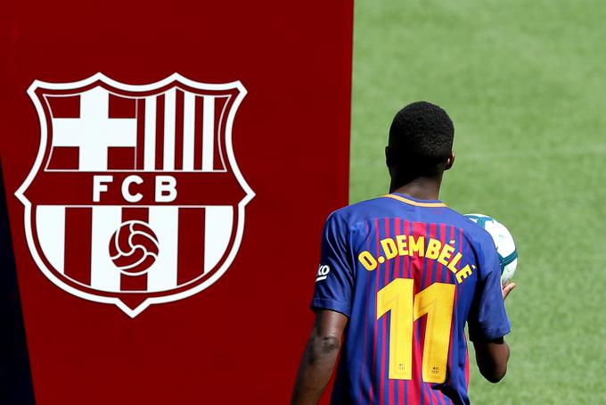 Ousmane Dembele po zagotovilu njegovega agenta ostaja "1000-odstotno" pri Barceloni. | Foto: Reuters