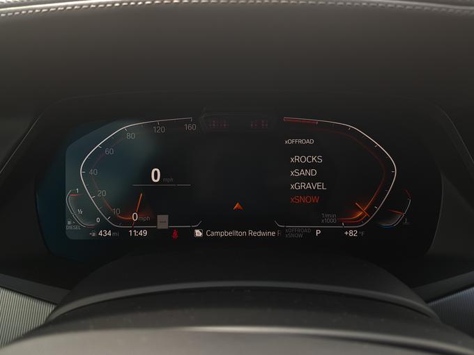 Digitalni zaslon je preprost, brez odvečnih elementov in grafik. Pri BMW pravijo, da je zaradi tega voznik bolj zbran in hitreje vidi pomembne informacije, nepotrebne elemente so zato odstranili. | Foto: Gašper Pirman