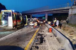 Znane podrobnosti včerajšnje nesreče na primorski avtocesti #foto